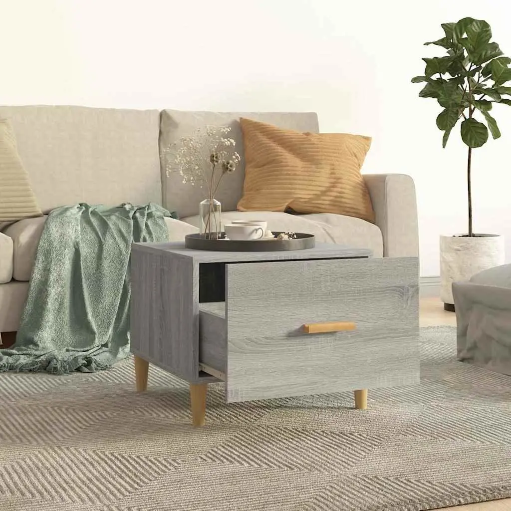 Coffee Tables Engineered Wood 50x50x40 cm Grey Sonoma Set of 2