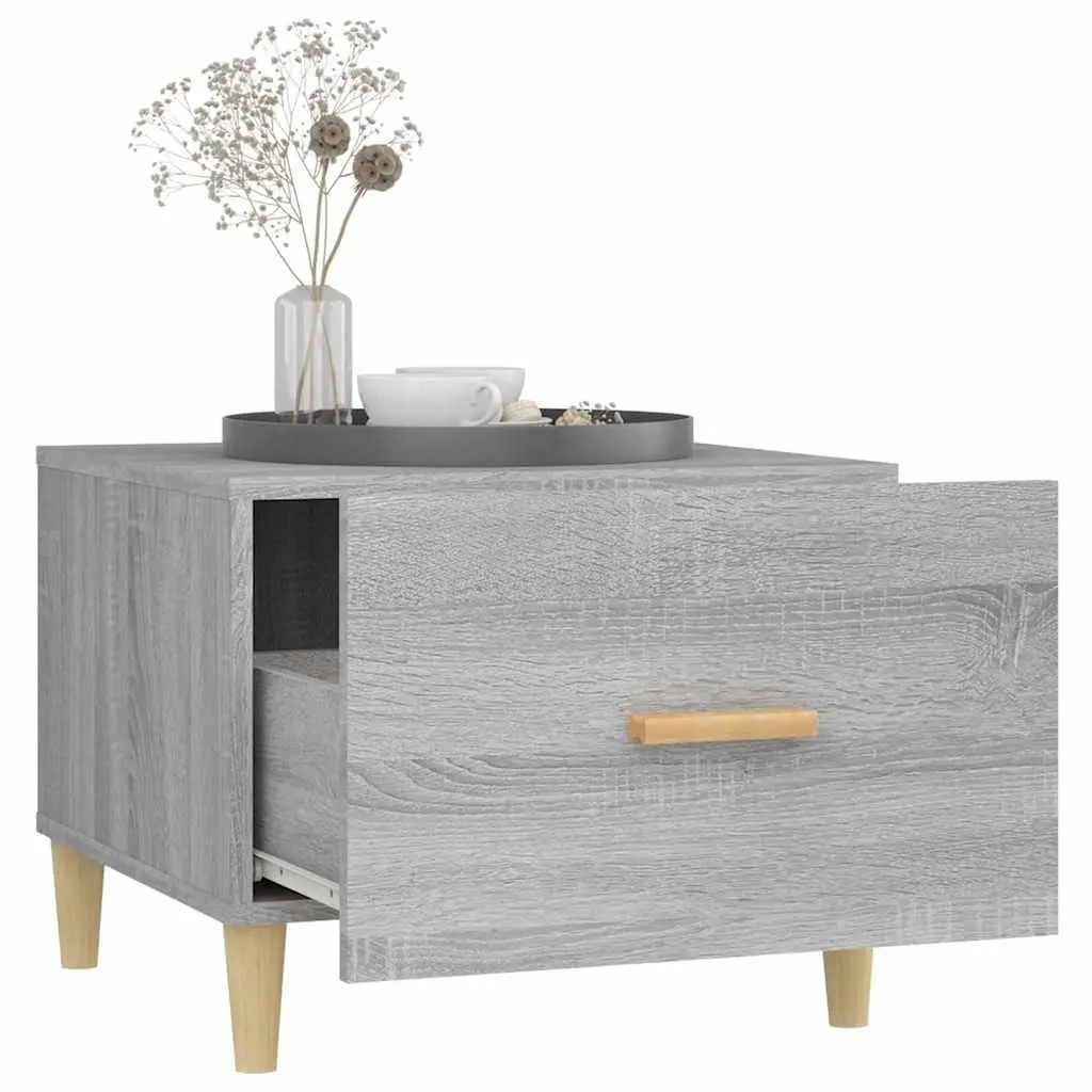 Coffee Tables Engineered Wood 50x50x40 cm Grey Sonoma Set of 2