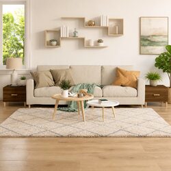 Practical Pair of Brown Coffee Tables with Ample Storage