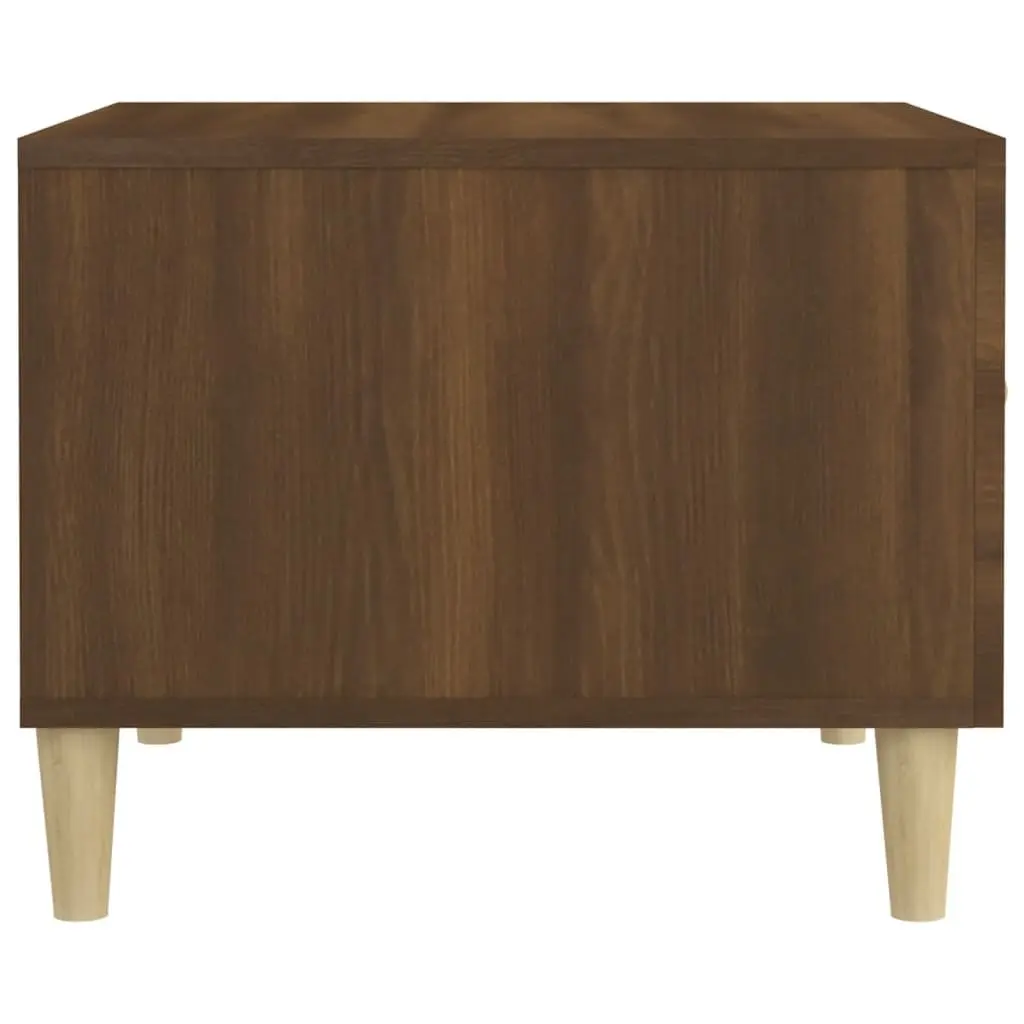 Coffee Tables 2 pcs Brown 50x50x40 cm Engineered Wood Side Tables with Drawers