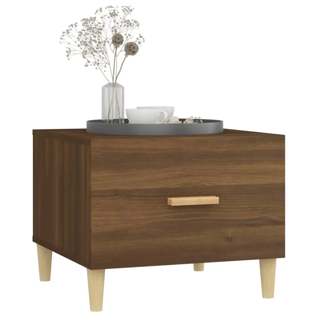 Coffee Tables 2 pcs Brown 50x50x40 cm Engineered Wood Side Tables with Drawers