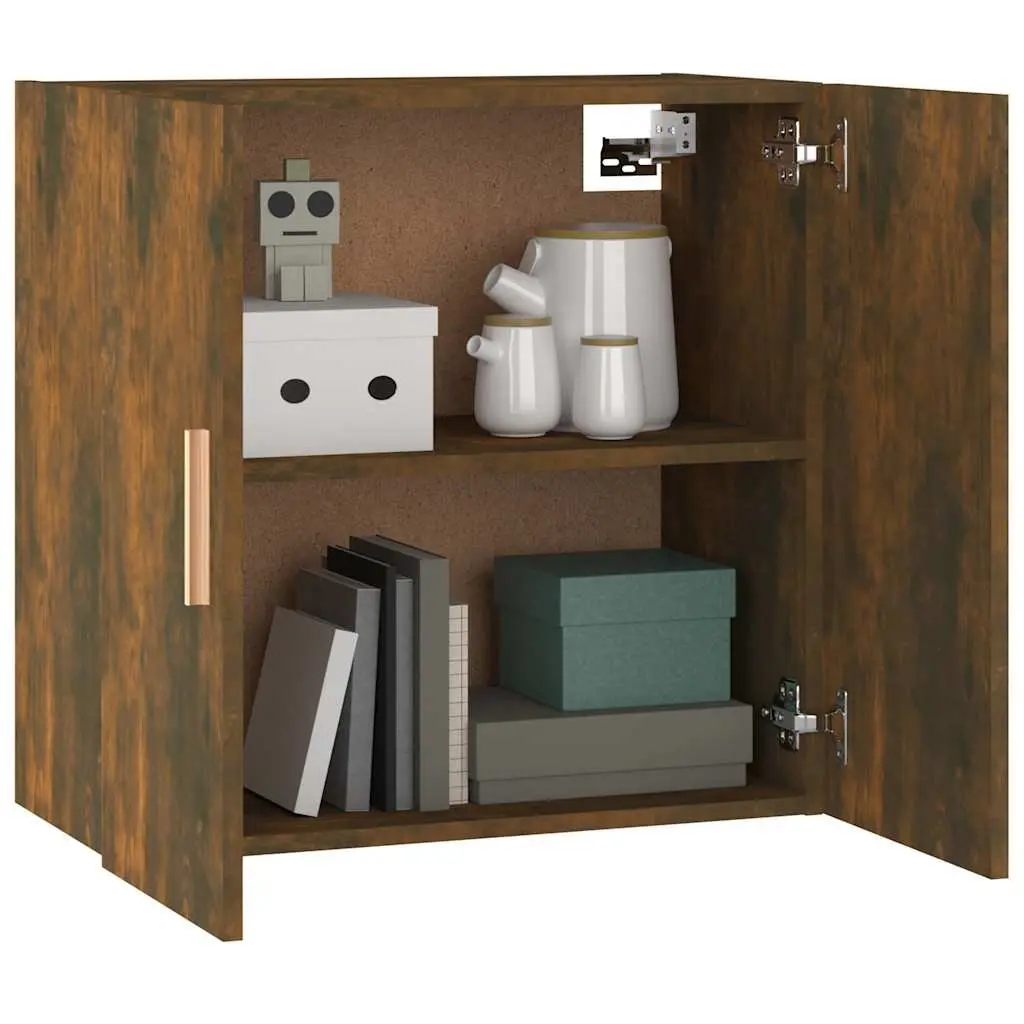 Wall Cabinet Smoked Oak 60x30x60 cm Storage Floating Hanging Living Room