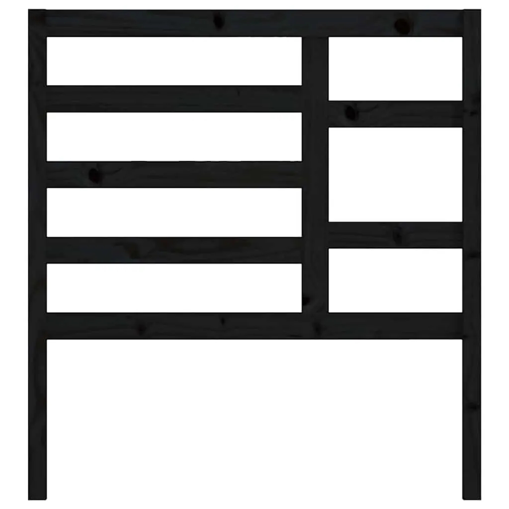 Black Wooden Bed Headboard 96cm Solid Pine Wood Bedroom Furniture Décor