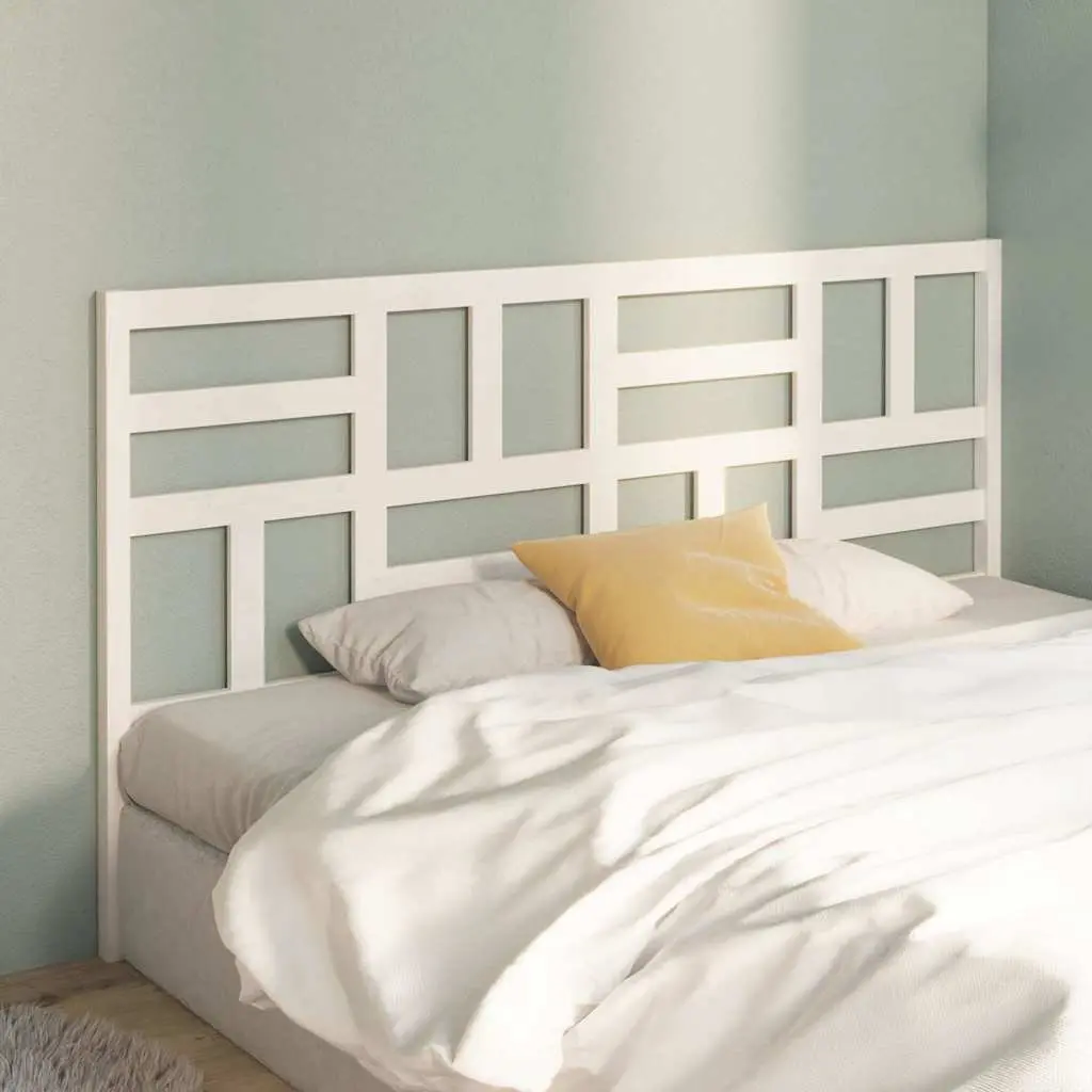 Wooden Bed Headboard White 186cm Bedroom Furniture Pine Wood Panel