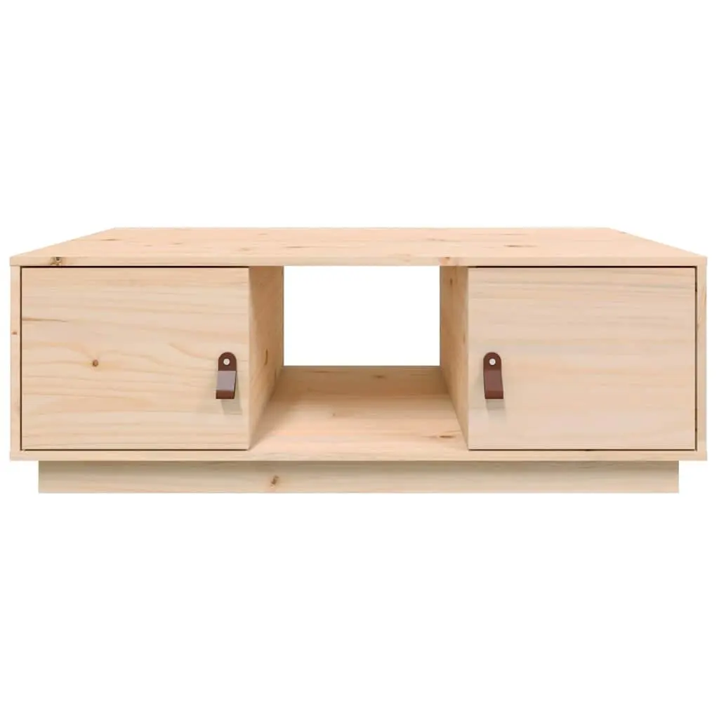 Coffee Table Solid Pinewood 100x50x35 cm Brown with Storage Compartments