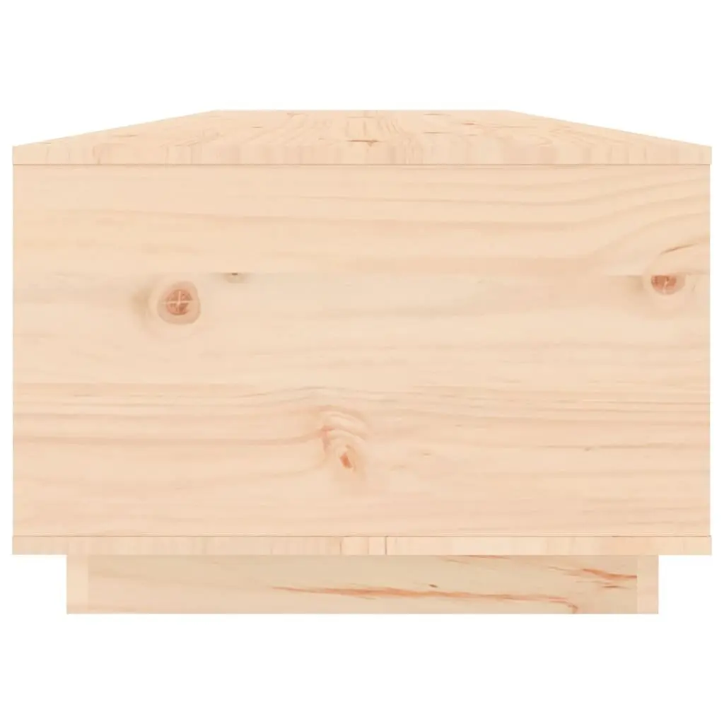 Coffee Table Solid Pinewood 100x50x35 cm Brown with Storage Compartments