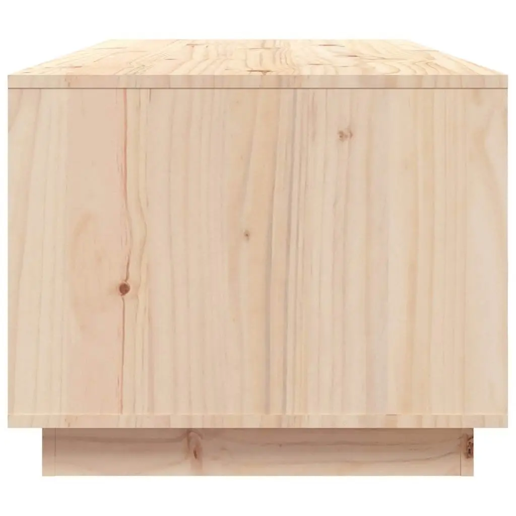Coffee Table Solid Pine Wood 100x50x41 cm Brown with Storage Drawers Shelves