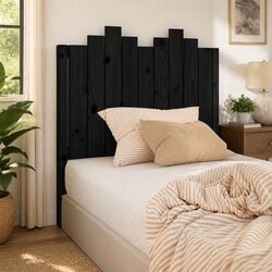 Versatile 96 cm Black Bed Headboard for Cozy Bedrooms