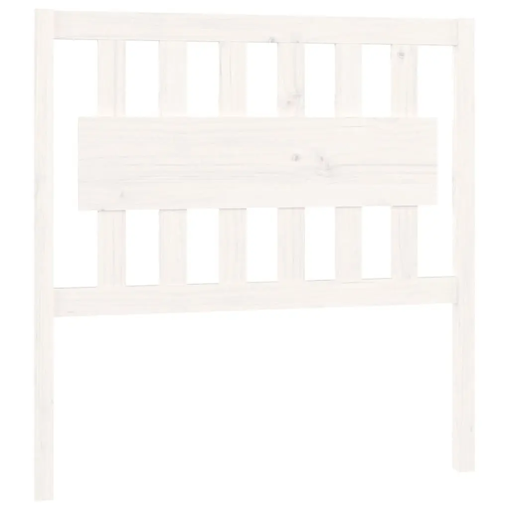 Bed Headboard 95.5 cm White Solid Pine Wood Rustic Bedroom Furniture
