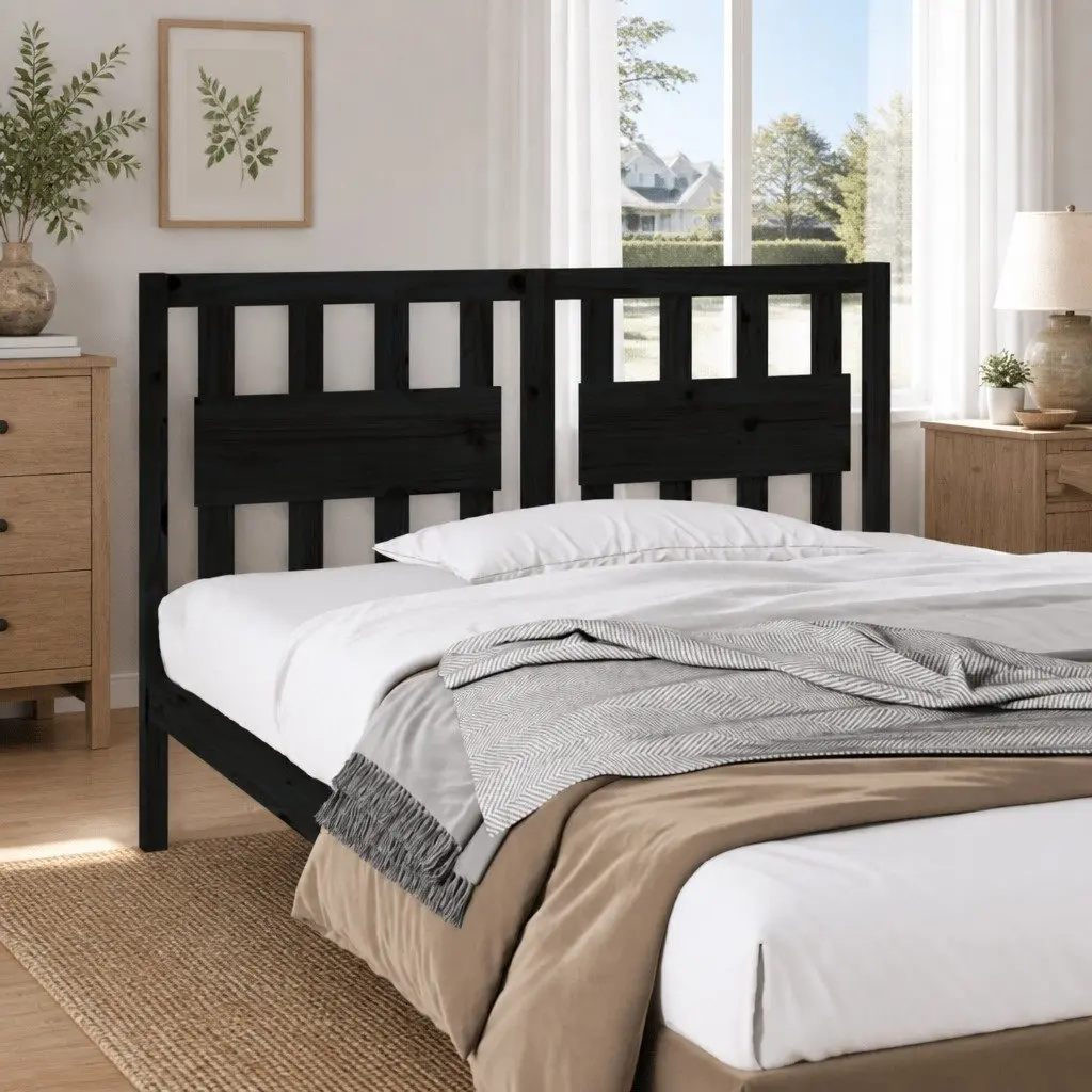 Black Headboard 140.5 cm for Bedroom Use