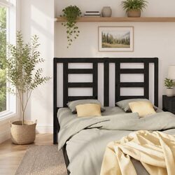 Functional Black Pine Headboard for Your Home