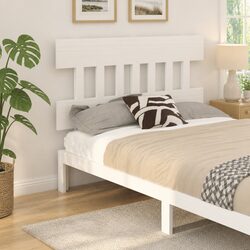Bed Headboard White 183.5cm Wooden Pine Headrest Frame Bedroom Furniture