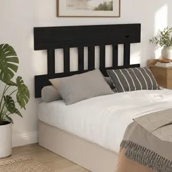 183.5 cm Bed Headboard in Black Pine Wood