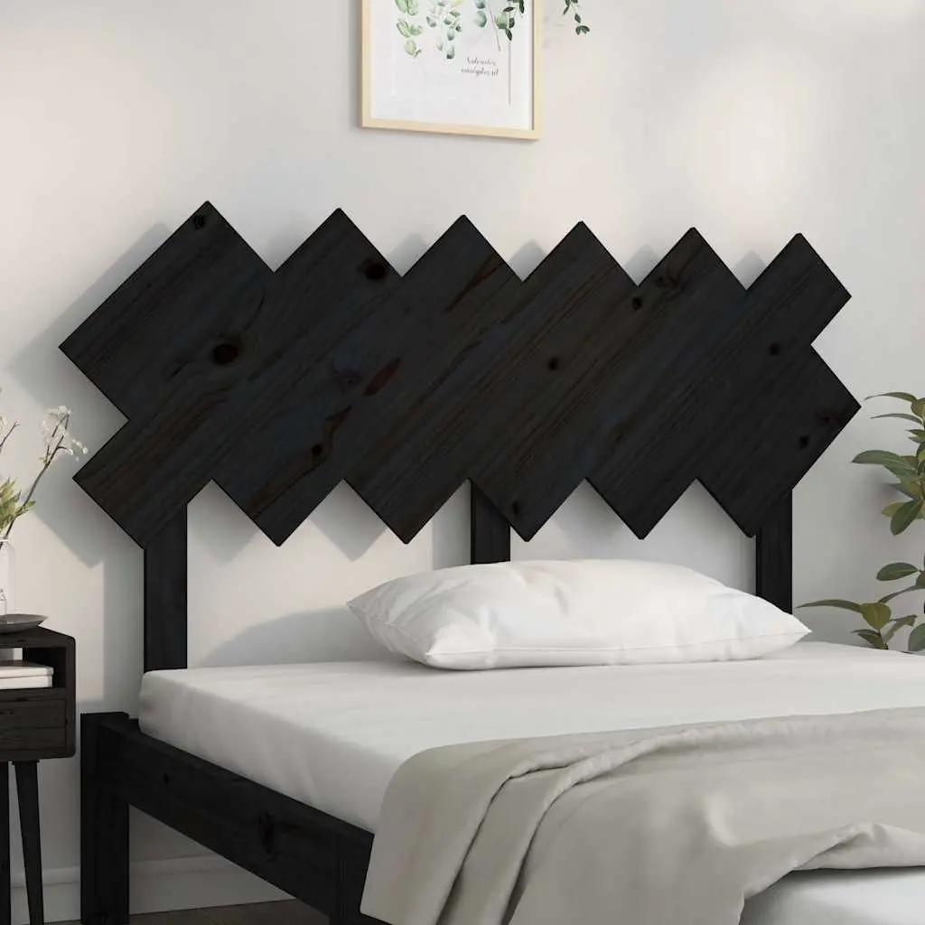 132cm Black Pine Headboard for Bedroom Use