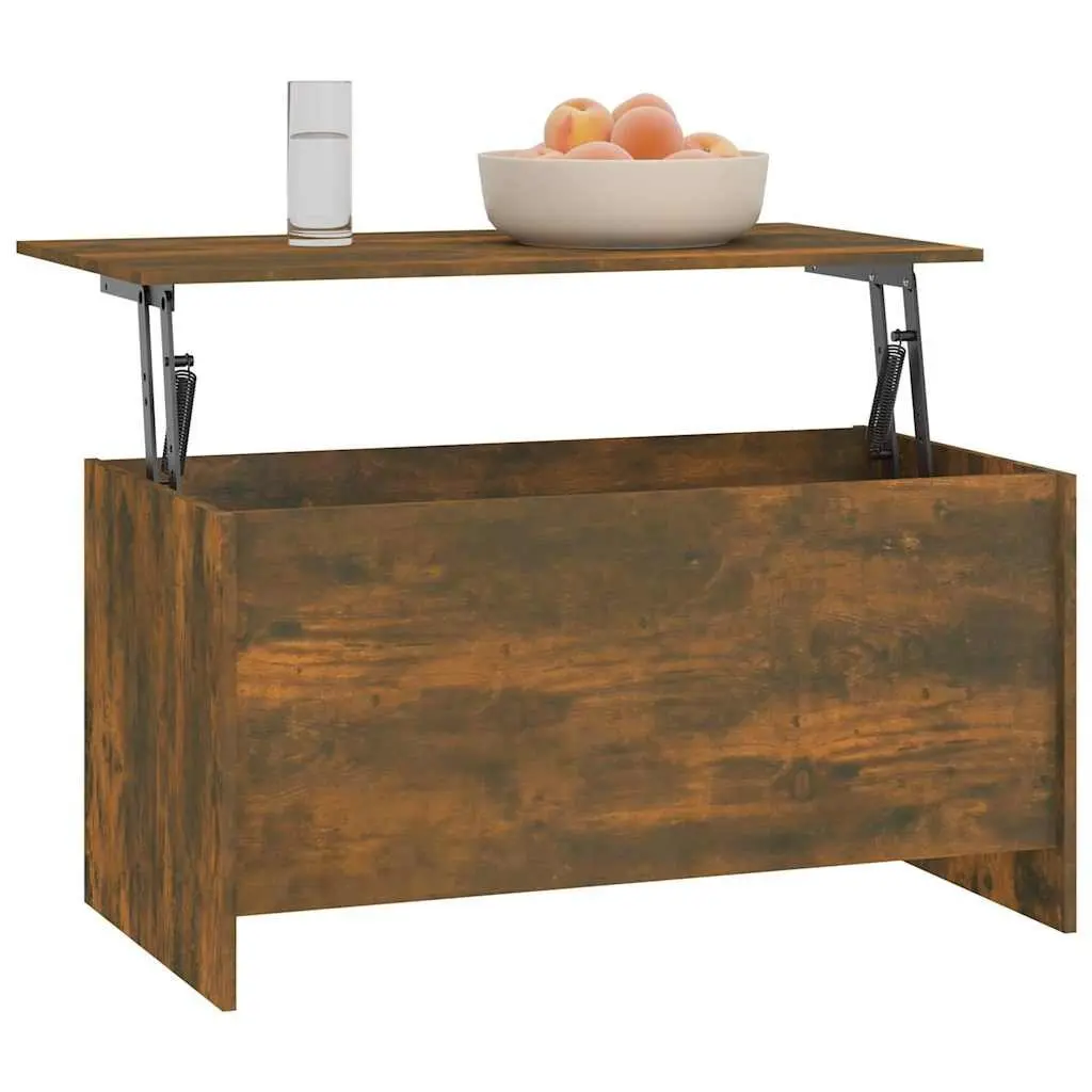 Coffee Table Engineered Wood Lift Top Storage Compartment Brown 102 x 55.5 x 52.5 cm