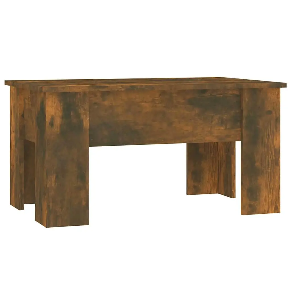Coffee Table Engineered Wood Lift Top 79 x 49 x 41 cm Smoked Oak Brown Modern Living Room