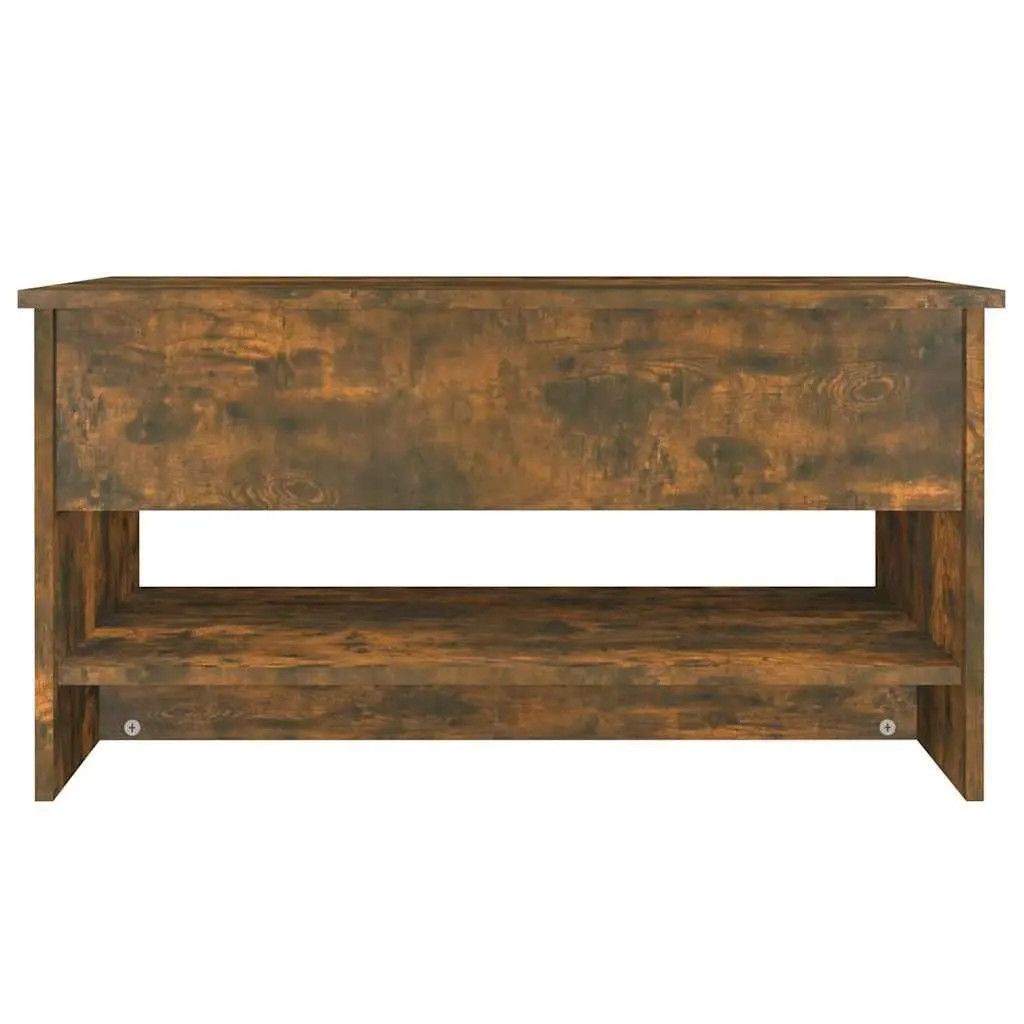 Coffee Table Engineered Wood Smoked Oak Adjustable Liftable Top