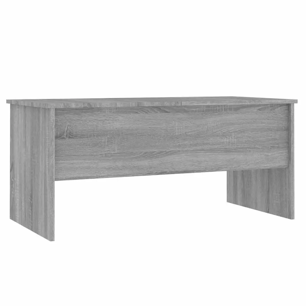 Coffee Table Engineered Wood Grey Adjustable Liftable with Hidden Storage Compartments