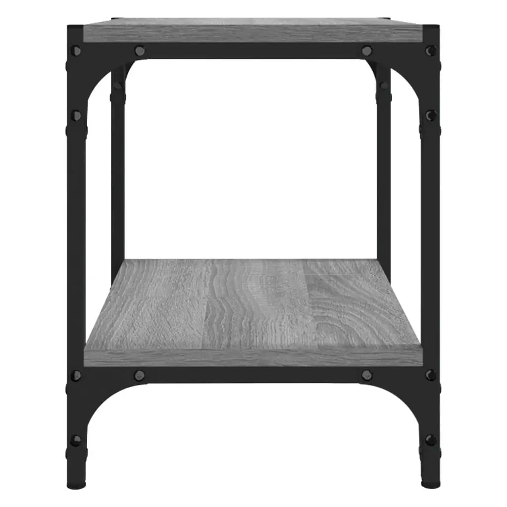 TV Cabinet Engineered Wood Steel 40x33x41cm Grey Industrial Style