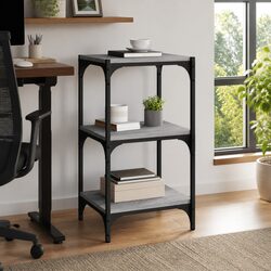 Versatile Grey Sonoma Book Cabinet for Media Storage