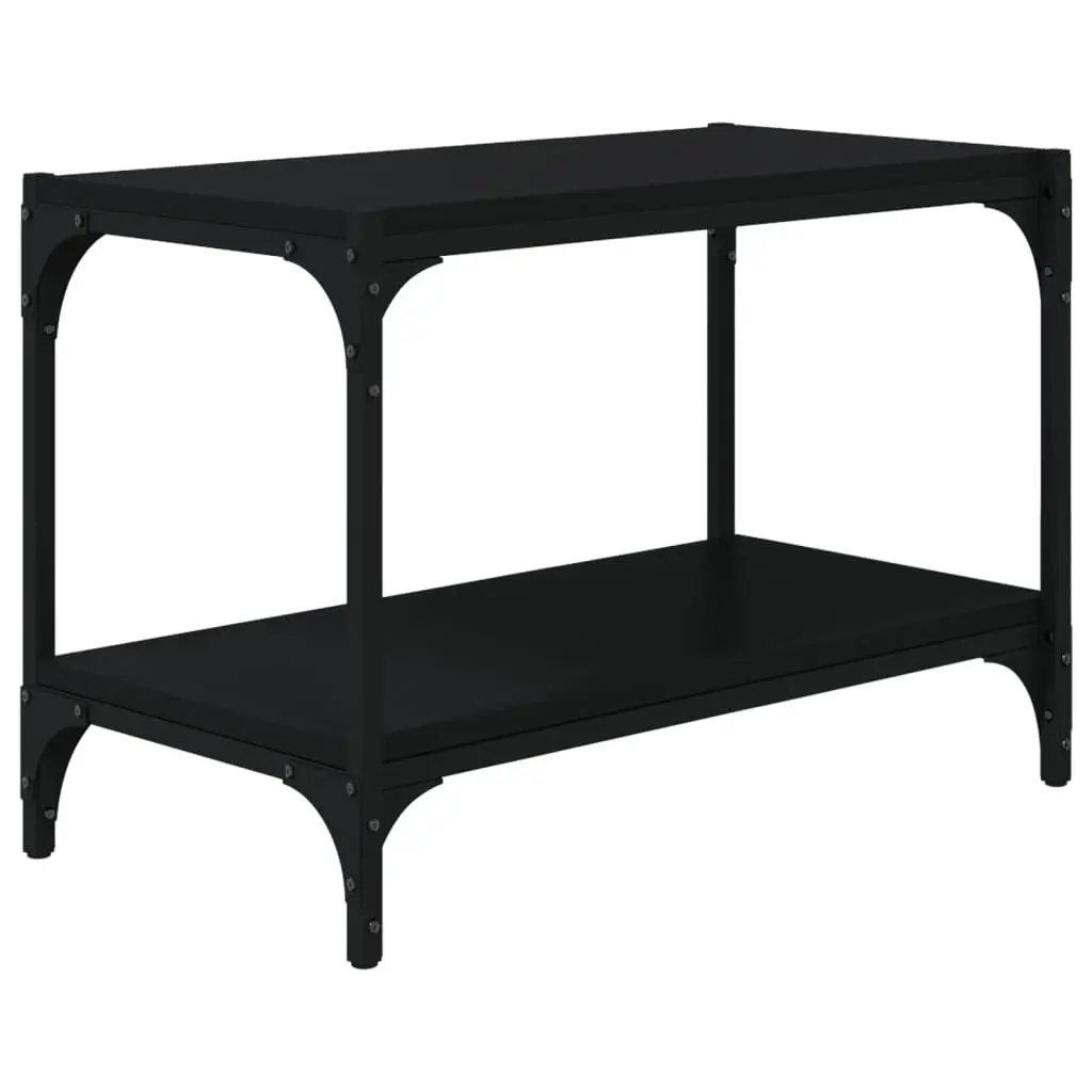 TV Cabinet Black 60x33x41 cm Industrial Style Living Room Storage Unit Shelves