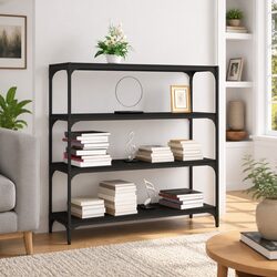 Practical Black Book Cabinet with Industrial Design