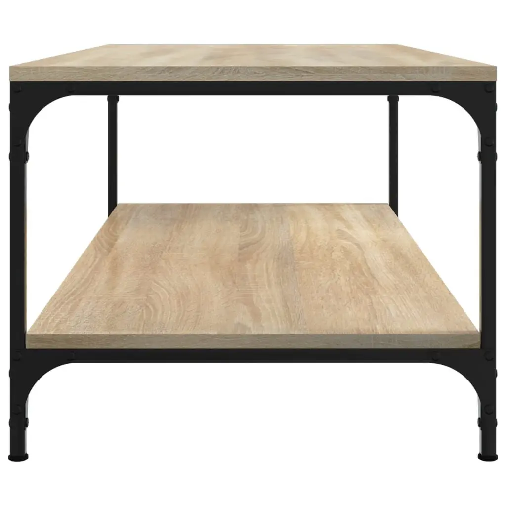 Coffee Table Sonoma Oak 100x50x40 cm Living Room Storage Industrial Design