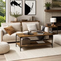 Functional Brown Coffee Table for Everyday Use