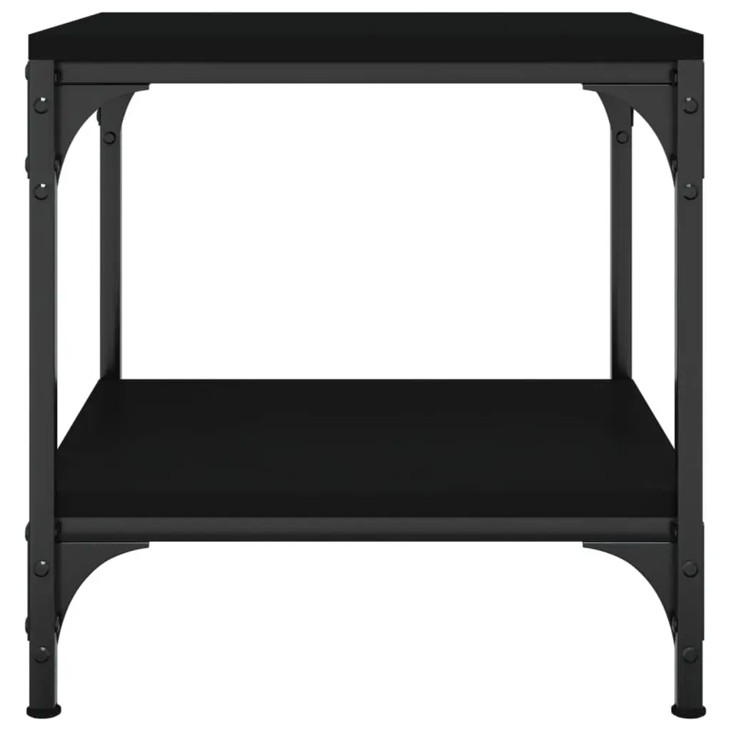 Side Tables 2 pcs Black 40x40x40 cm Engineered Wood Storage Accent Furniture
