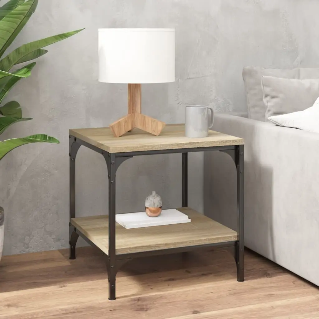 Side Tables 2 pcs Brown Engineered Wood Storage 40x40x40 cm Accent Furniture