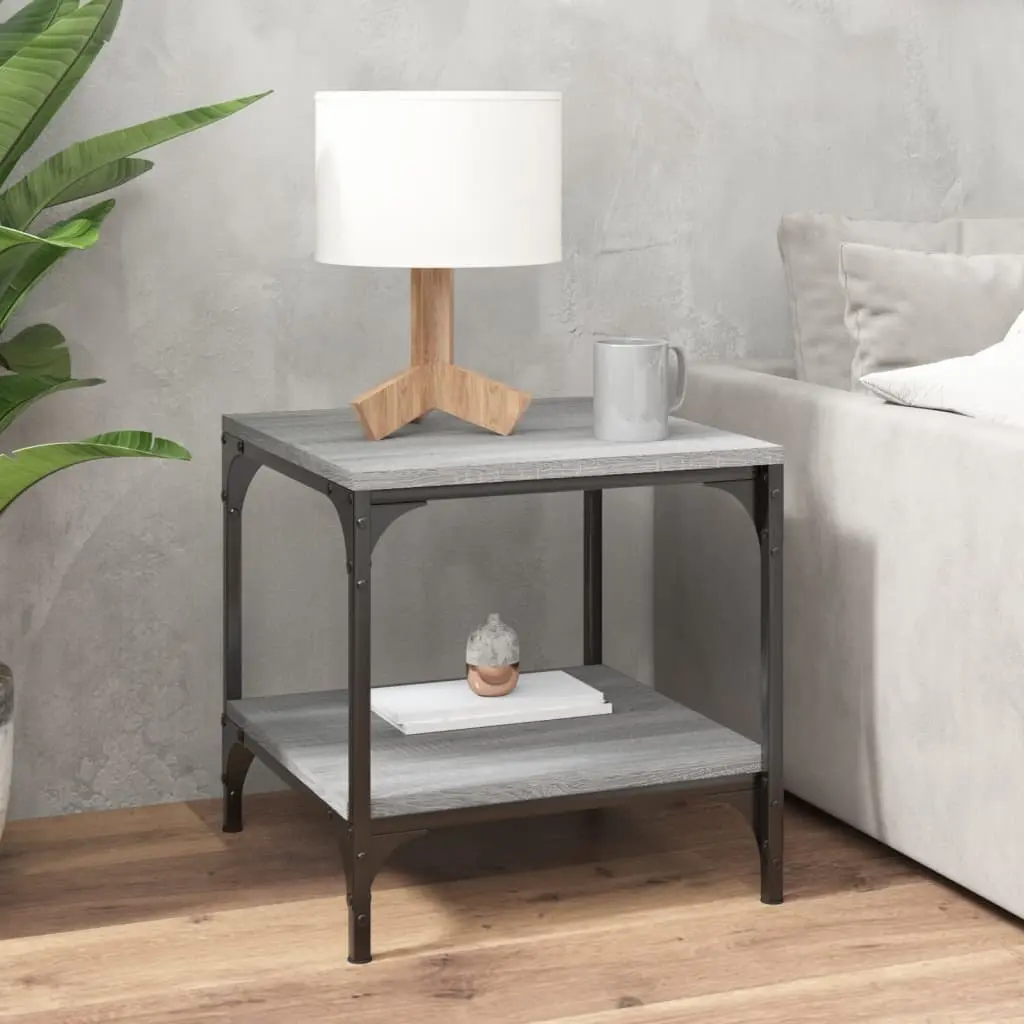 Side Tables Set of 2 Grey Sonoma Engineered Wood Industrial Accent Coffee End