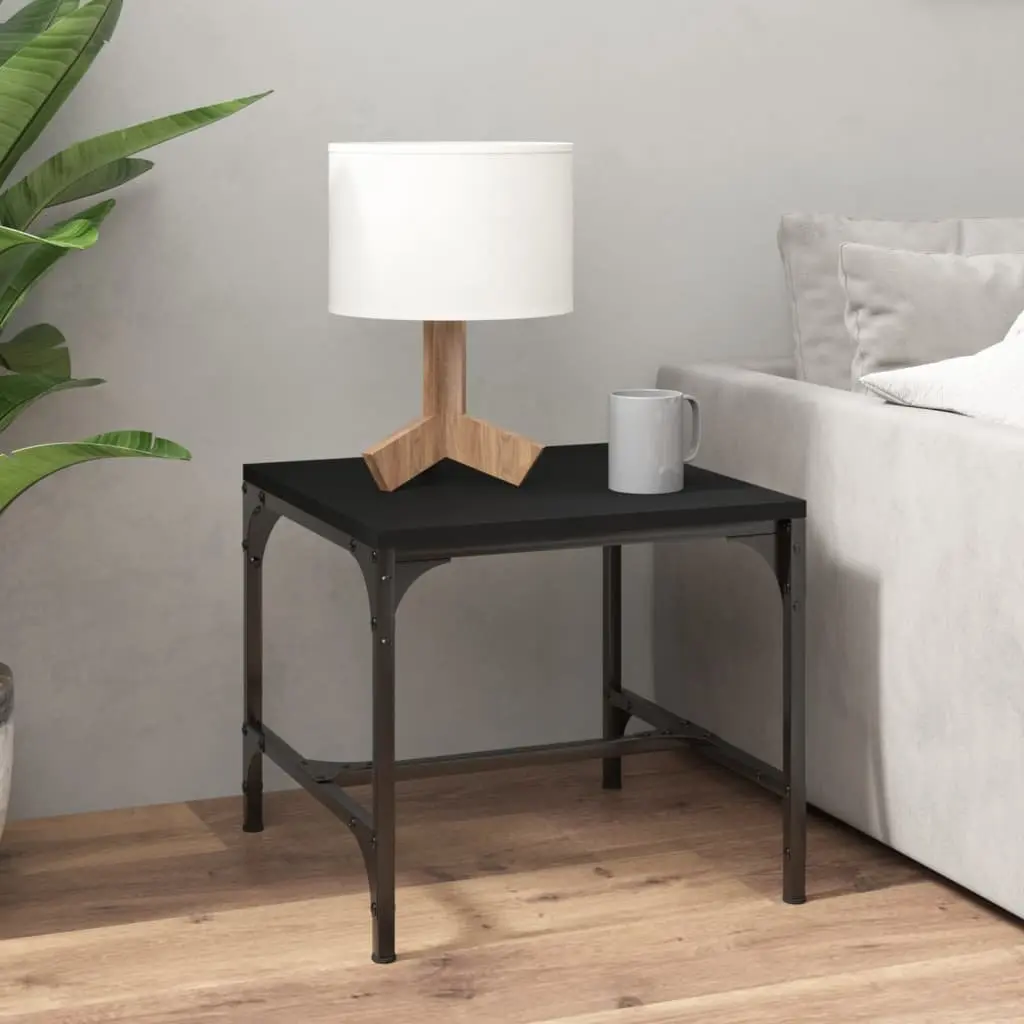 Side Tables 2 pcs Black 40x40x35 cm Living Room Accent Coffee Table Set
