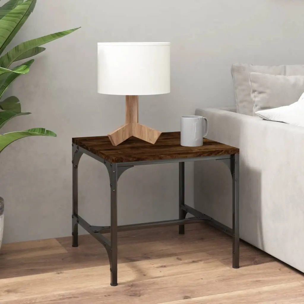 Side Tables 2 pcs Brown Engineered Wood Coffee Table Accent Furniture Living