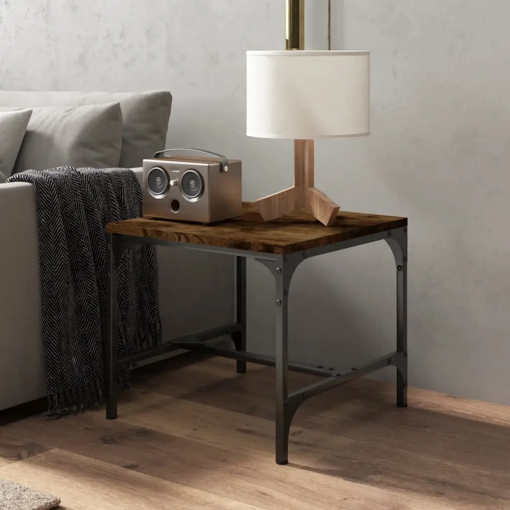 Side Tables 2 pcs Brown Engineered Wood Coffee Table Accent Furniture Living