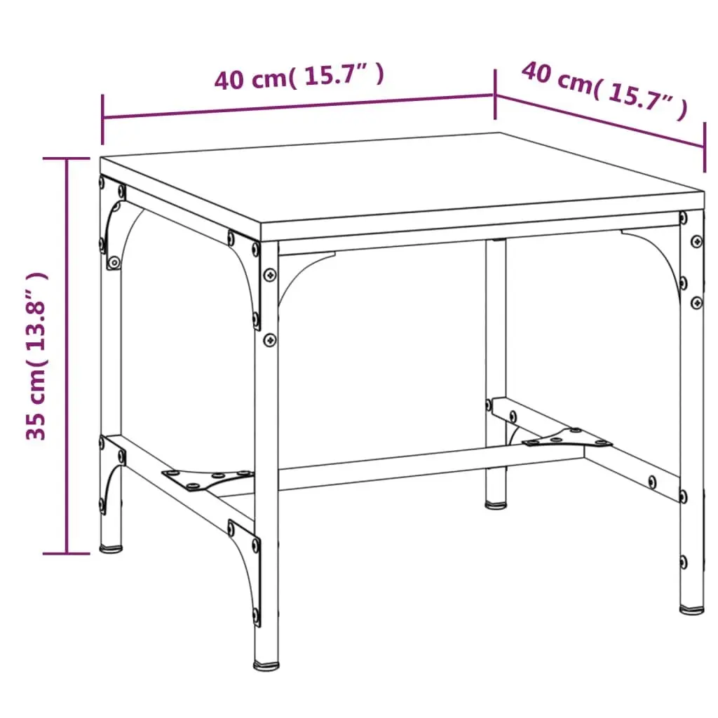 Side Tables 2 pcs Brown Engineered Wood Coffee Table Accent Furniture Living
