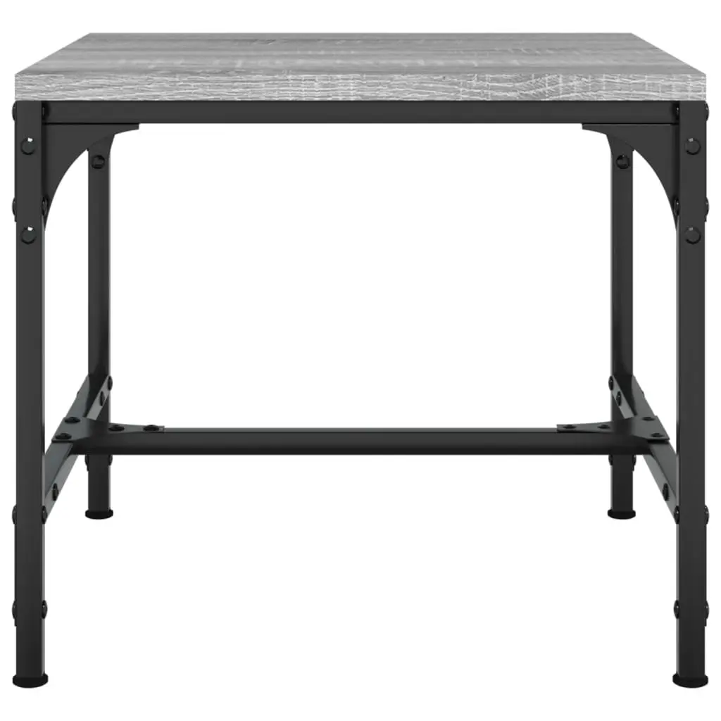 Side Tables 2 pcs Grey 40x40x35 cm Industrial Living Room Accent Furniture