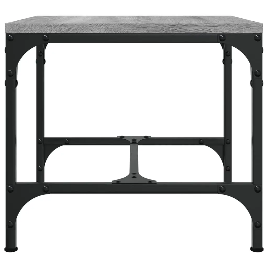 Side Tables 2 pcs Grey 40x40x35 cm Industrial Living Room Accent Furniture