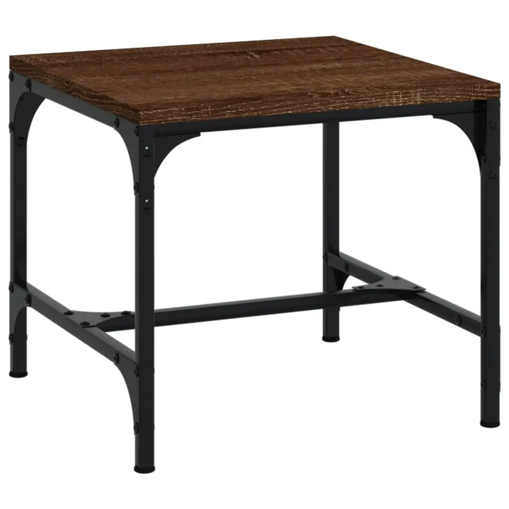 Side Tables 2 pcs Brown Oak 40x40x35 cm Engineered Wood Industrial Coffee Table