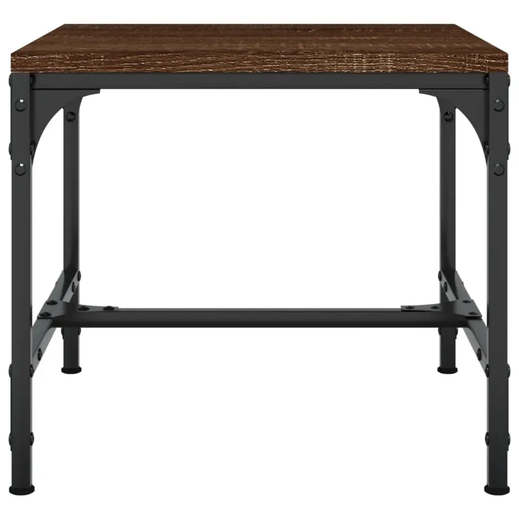 Side Tables 2 pcs Brown Oak 40x40x35 cm Engineered Wood Industrial Coffee Table