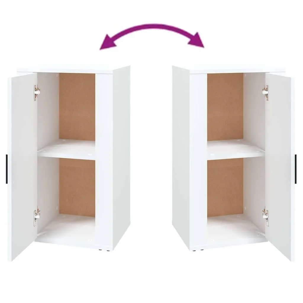 White Sideboard Cabinet Engineered Wood Storage Furniture 40x33x70cm