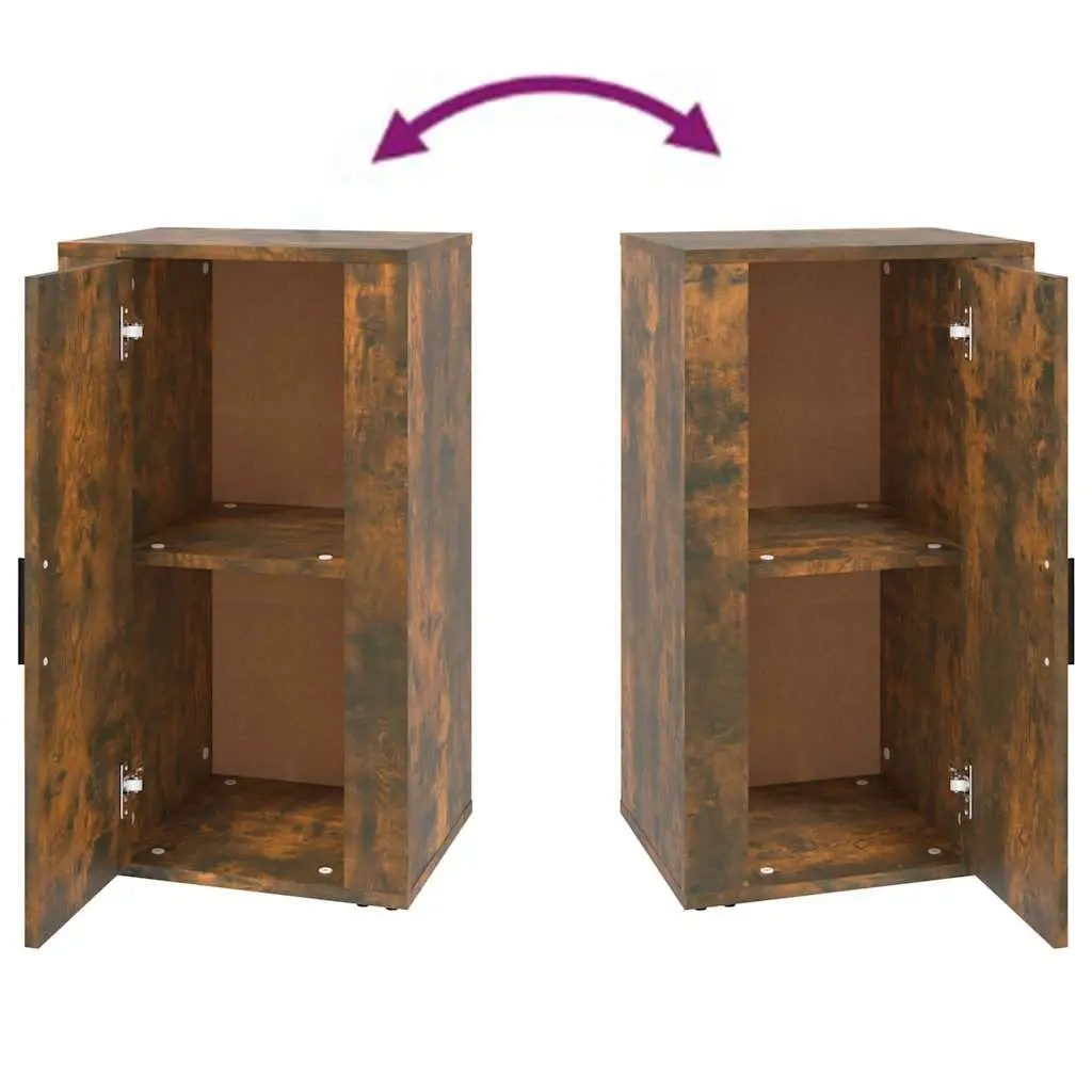 Sideboard Storage Cabinet Brown Engineered Wood Buffet with Door Compartments