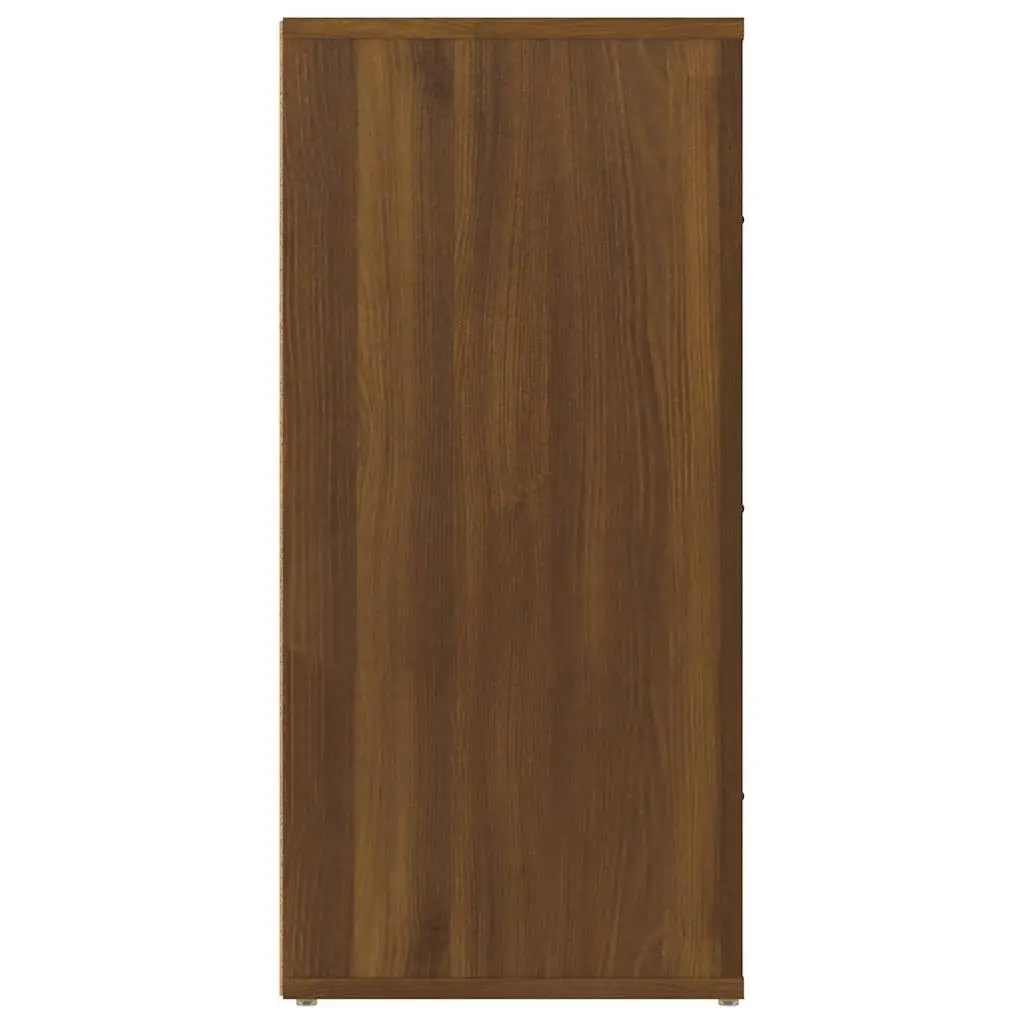 Storage Sideboard with 3 Drawers, Brown Oak
