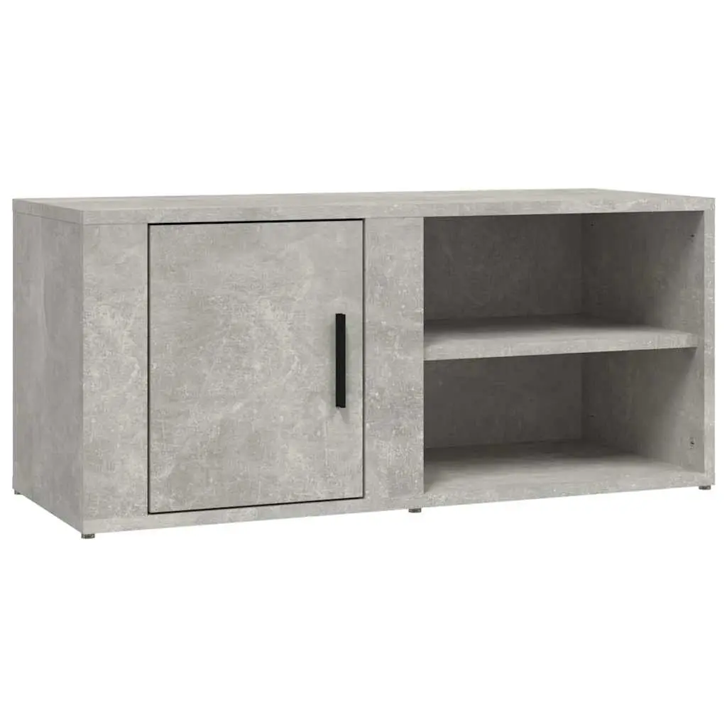 TV Cabinets Engineered Wood 80x31.5x36 cm Grey Set of 2 Media Storage Unit