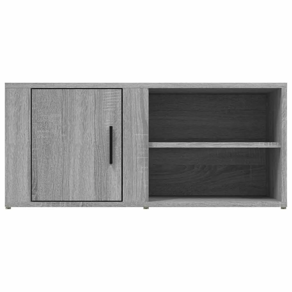 TV Cabinets Engineered Wood 80x31.5x36cm Grey 2 Piece Media Storage Unit with Doors and Compartments