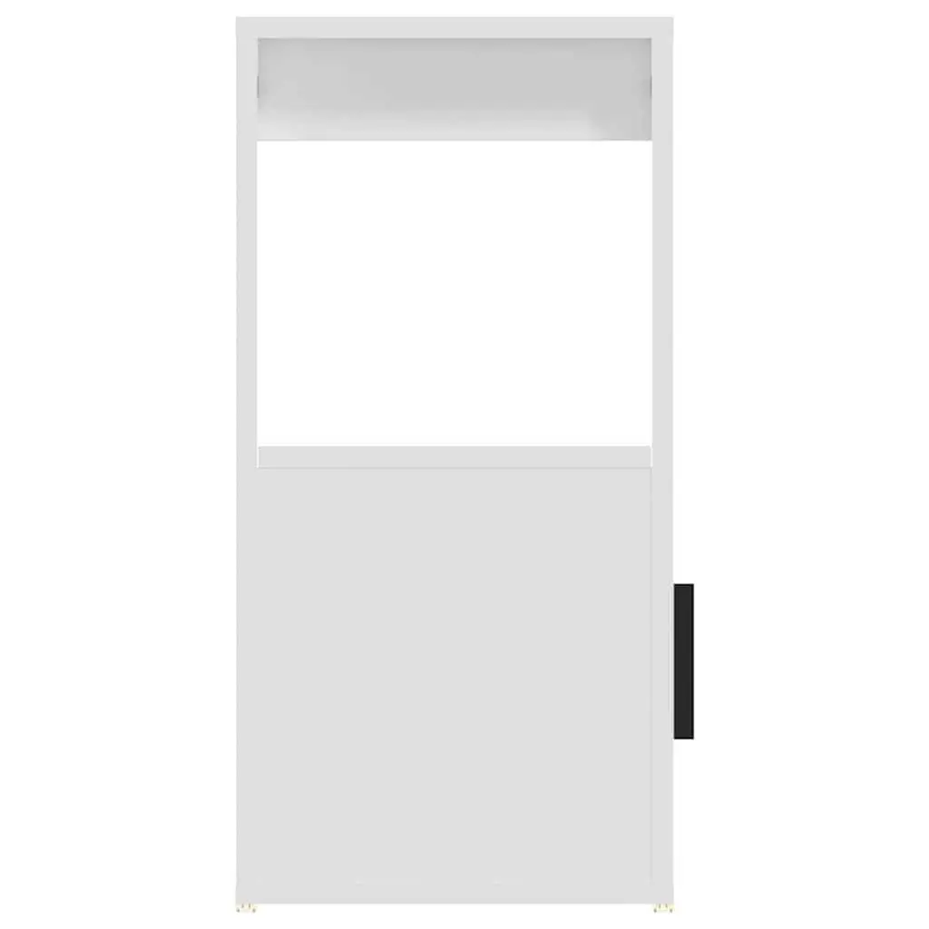 Storage Cabinet White Engineered Wood with Shelf and Doors 80x30x60cm for Living Room