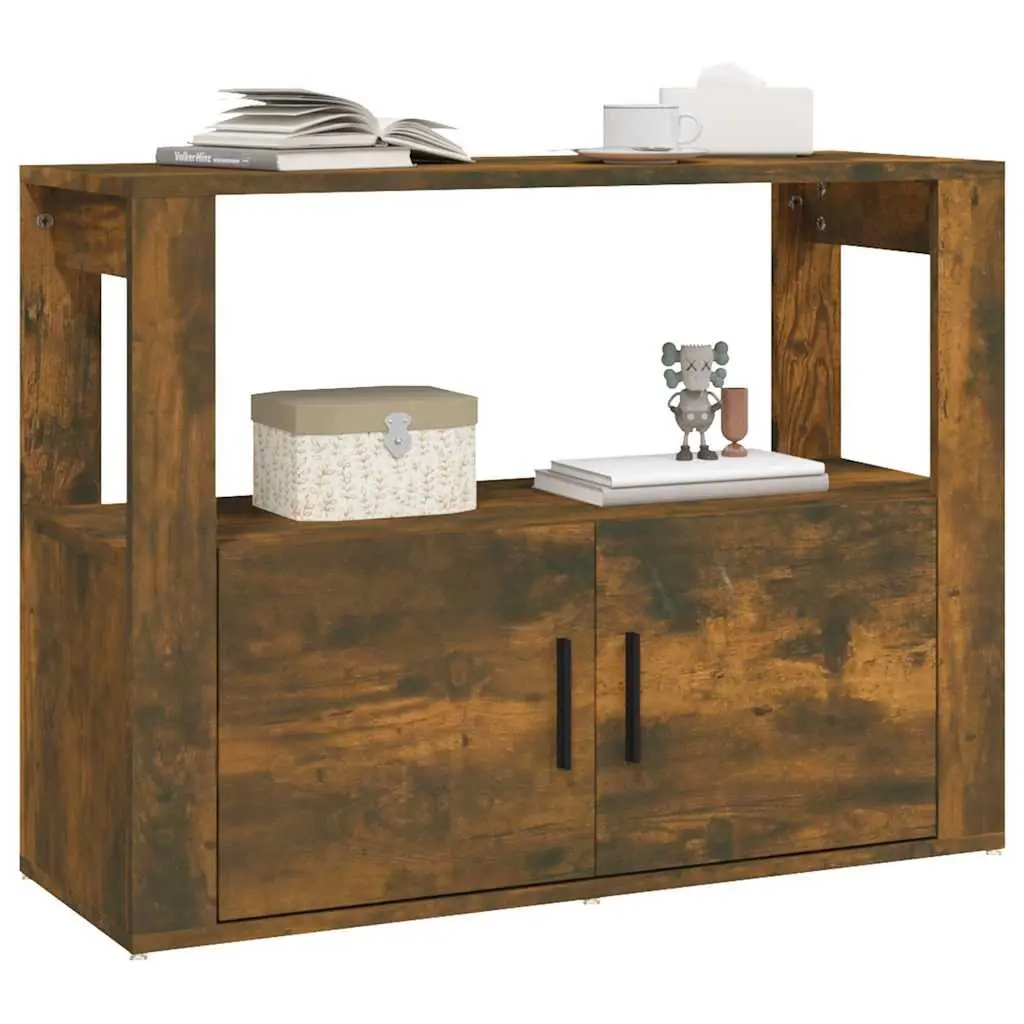 Sideboard Cabinet Smoked Oak Brown Storage Buffet Living Room Furniture