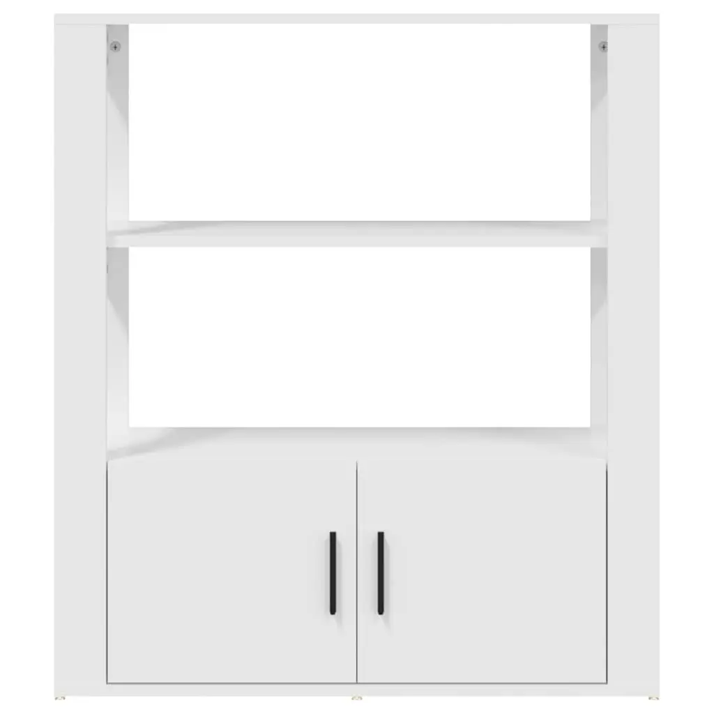Sideboard White 80x30x90 cm Storage Cabinet Engineered Wood Shelves Doors