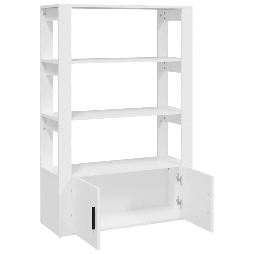Sideboard Cabinet Engineered Wood 80x30x119.5cm White Storage Buffet Furniture