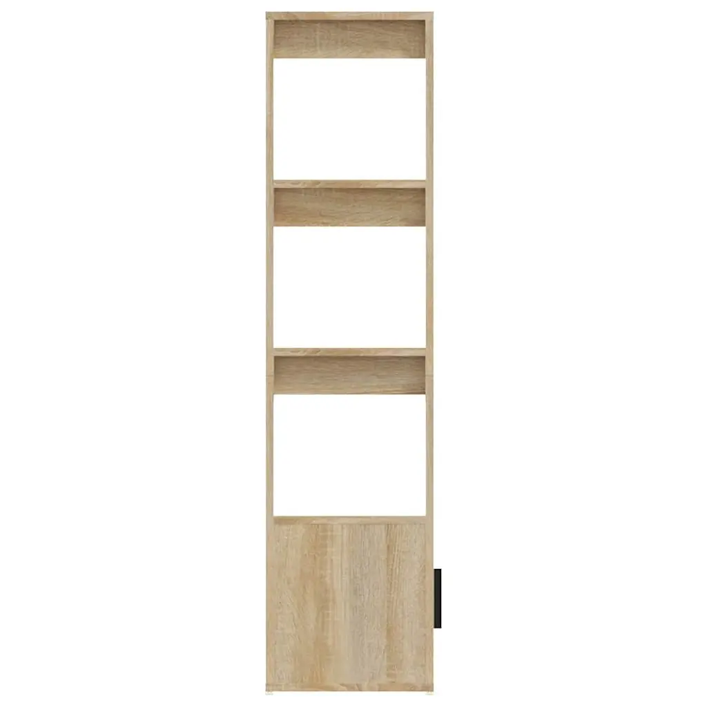 Sideboard Engineered Wood Brown 80W x 30D x 119.5H cm Storage Cabinet with Shelves and Doors