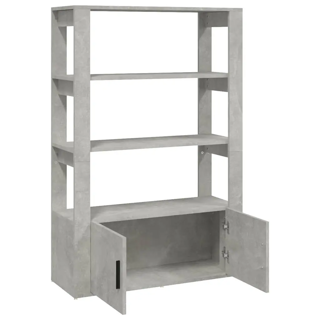 Sideboard Engineered Wood Grey Storage Cabinet 80L x 30W x 119.5H cm